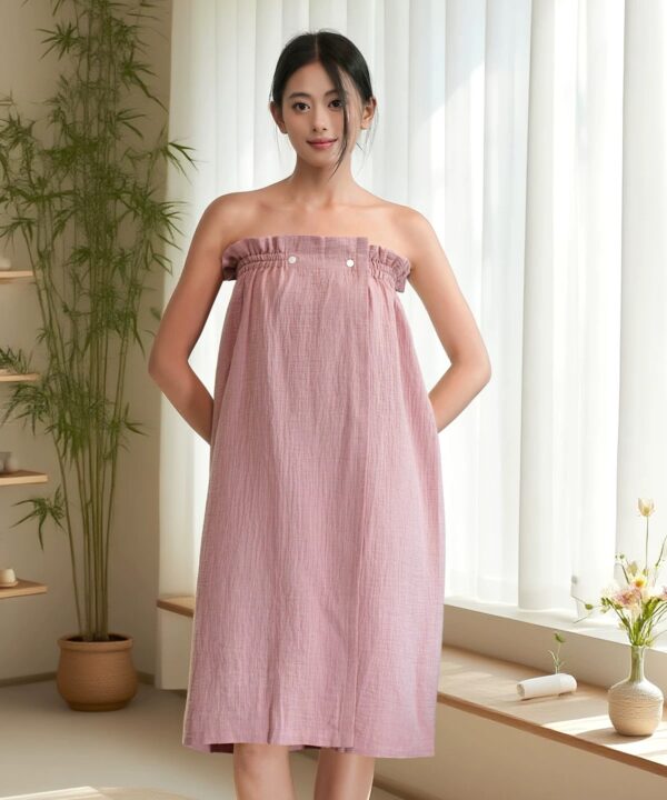 Váy Spa Quấn Ngực Sợi Bông Cao Cấp 2 Lớp
