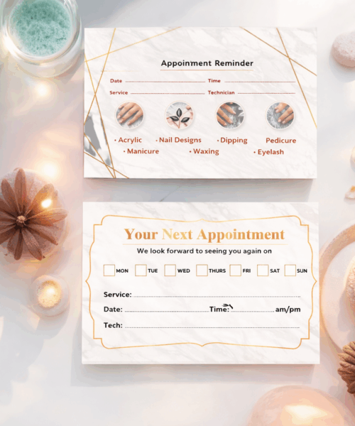 Thẻ Lịch Hẹn Spa – Appointment Card Spa & Thẩm Mỹ Viện