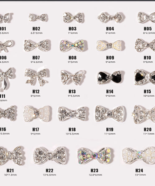 Charm Nơ Đính Đá & Ngọc Trai Cao Cấp