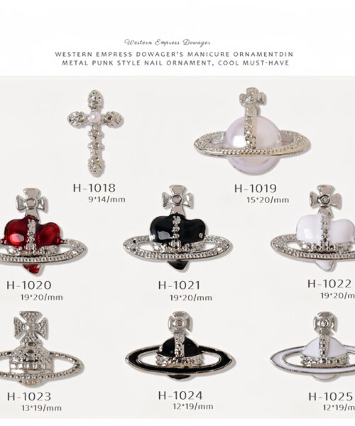 Charm móng thánh giá đen cổ điển