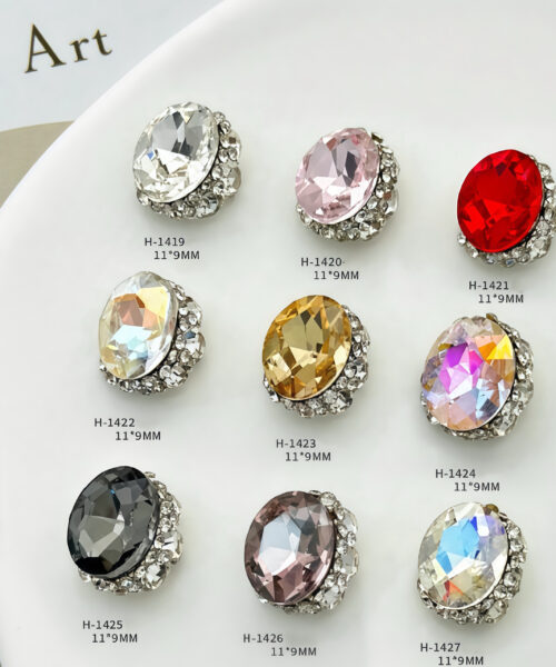 Charm Pha Lê Trứng Bồ Câu Đính Đá Cao Cấp
