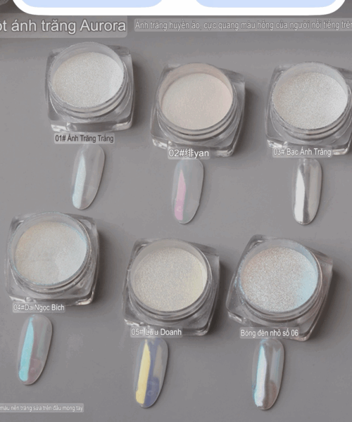 Bột tráng gương ngọc trai trang trí nails 6 màu siêu hot